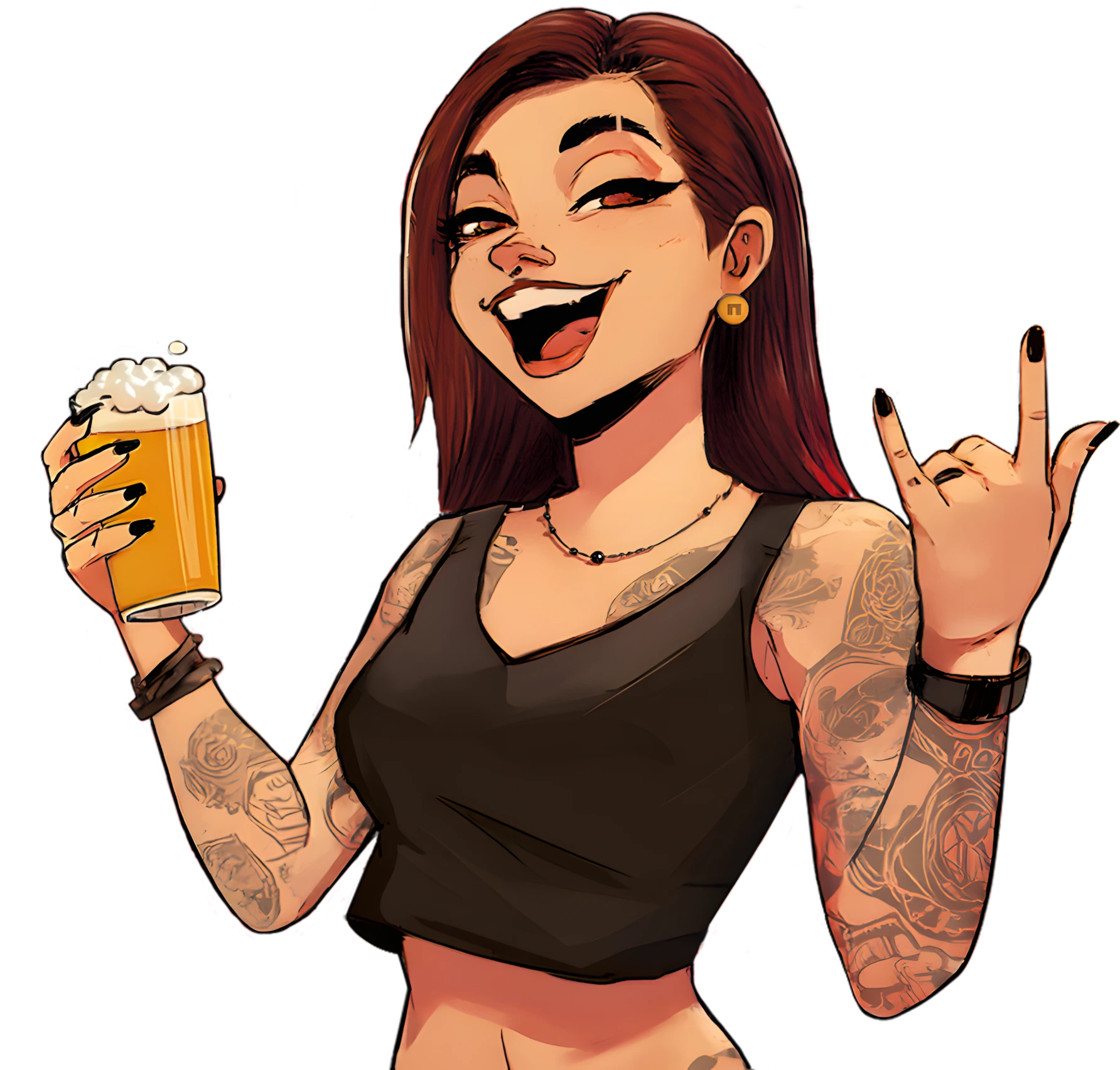 image of a girl drinking bear